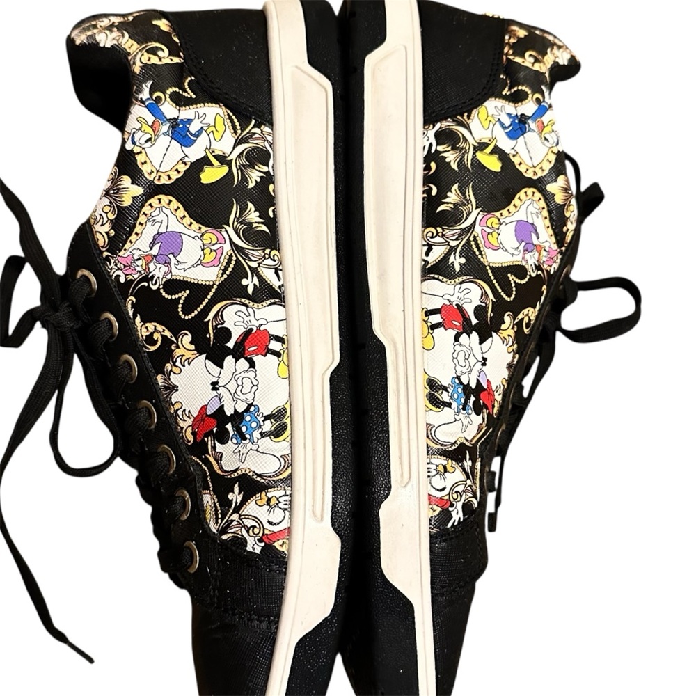 Aldo x Disney Graphic Lace-Up Low-Top Sneakers black cartoon print Men’s 8 - Picture 3 of 6